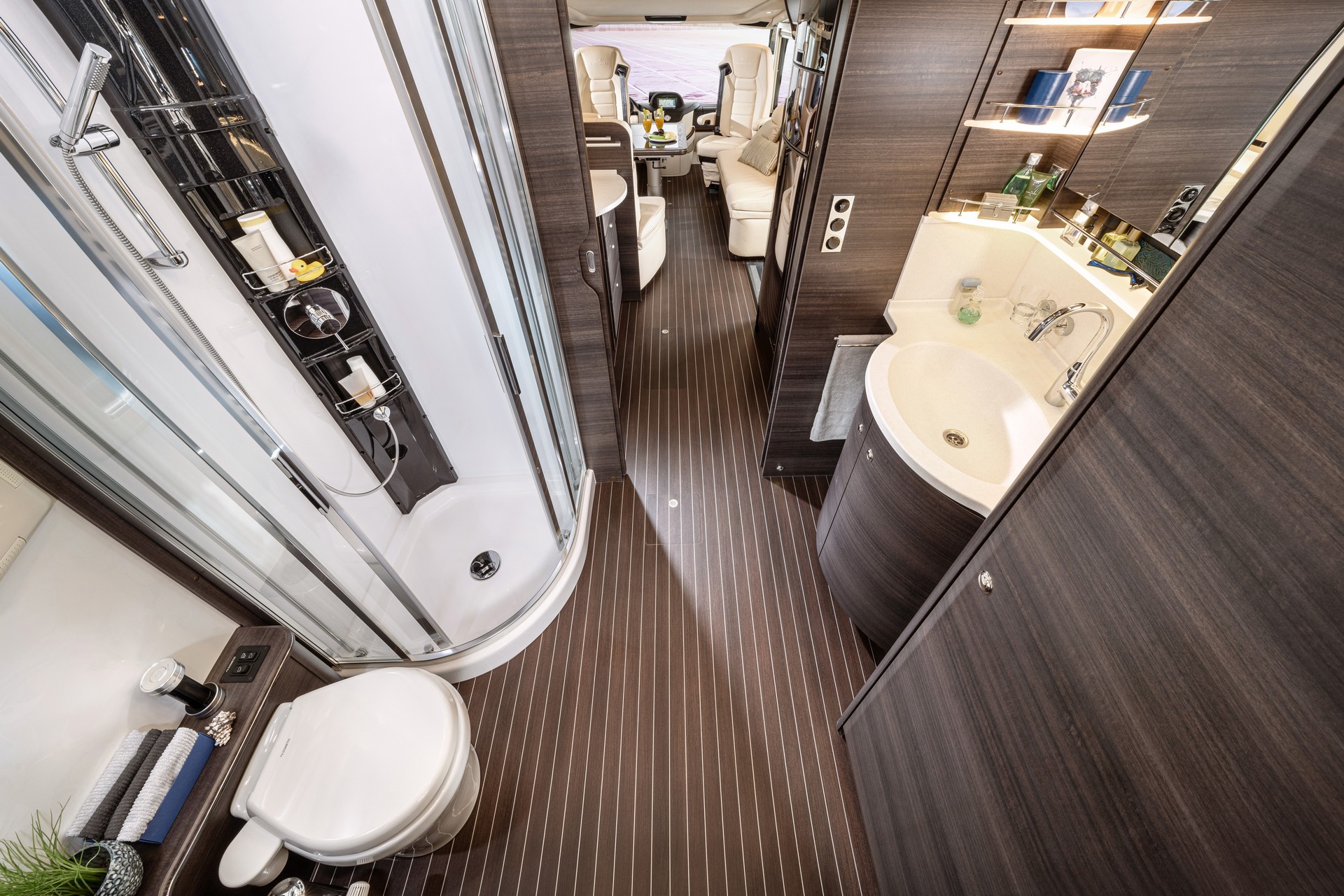 Leave The Toy Hauler At Home And Go Glamping In This Luxury Motorhome With A Built-In Garage