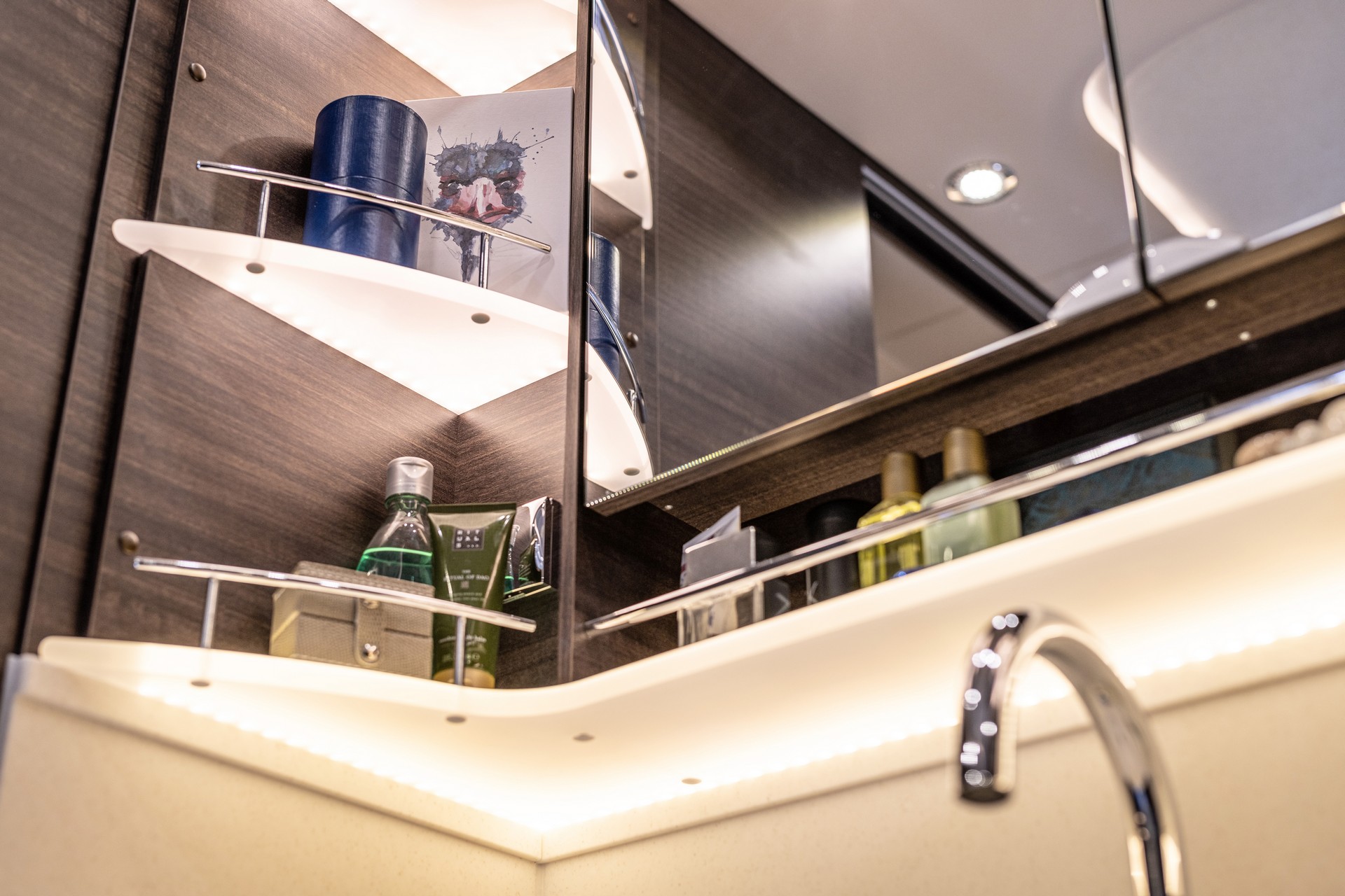 Leave The Toy Hauler At Home And Go Glamping In This Luxury Motorhome With A Built-In Garage