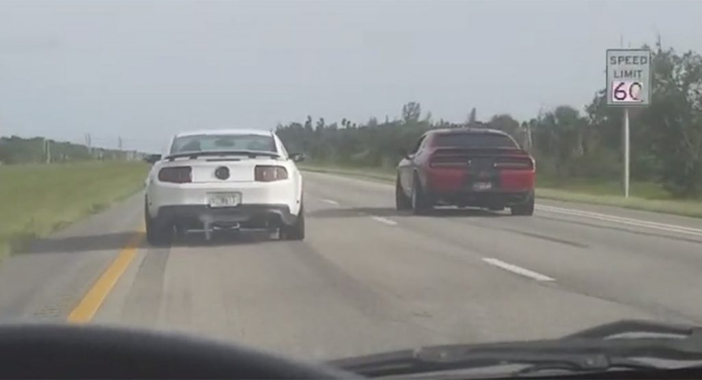  1000 WHP Ford Mustang Scrambles For Traction Racing 800 WHP Challenger Hellcat