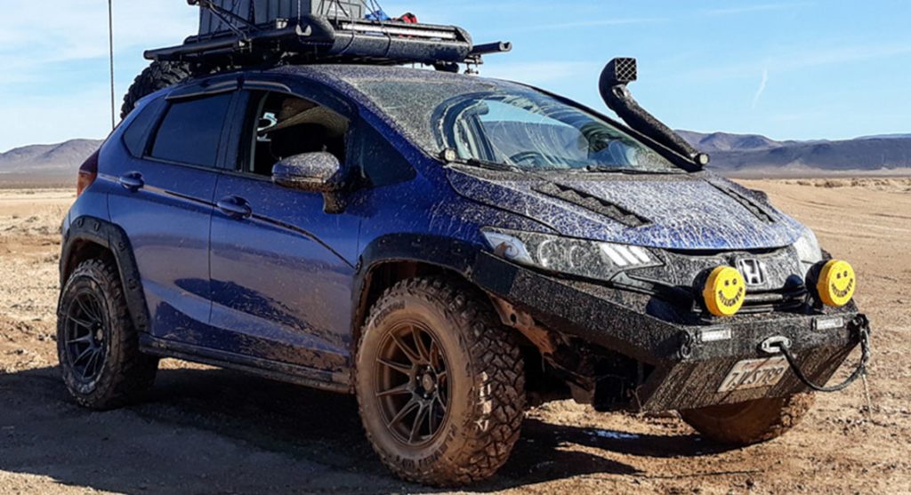  Honda Fit Off-Roader Goes For A Scary Trip Through A California Mine