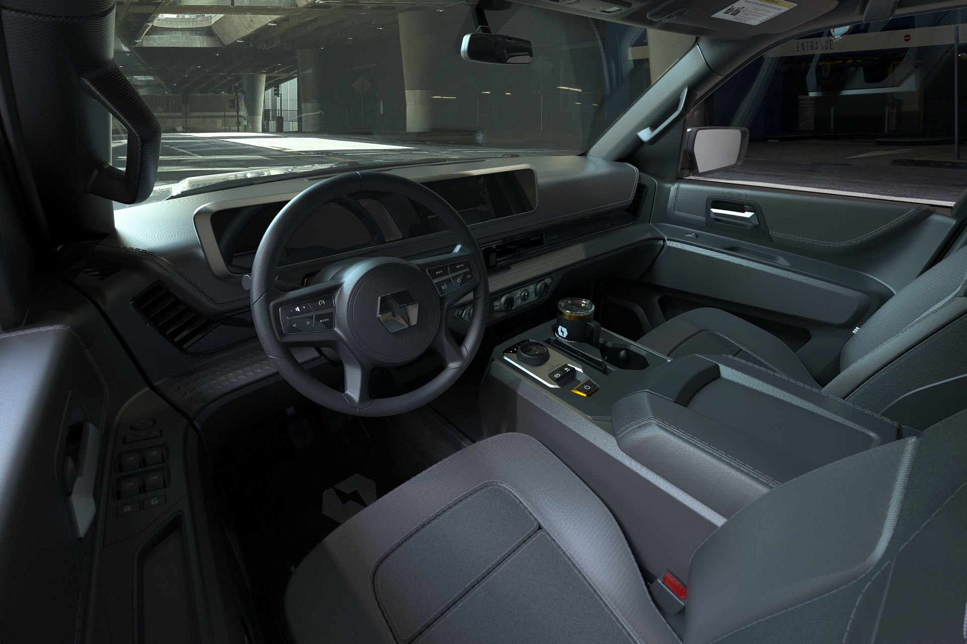 This Is The Interior Of The Lordstown Endurance Electric Pickup