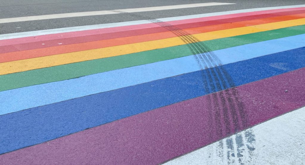  Hate Crime Or Overreaction? Mustang Driver In Trouble For Leaving Tire Marks On Pride Crosswalk