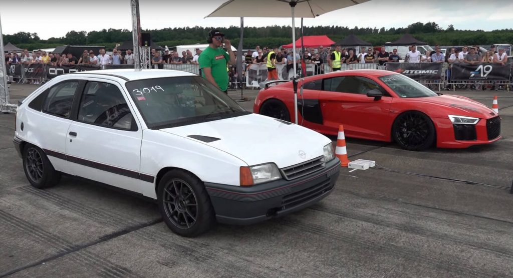  Sleeper Alert: 730 HP Opel Kadett Drag Races Audi R8, RS6 And BMW M3