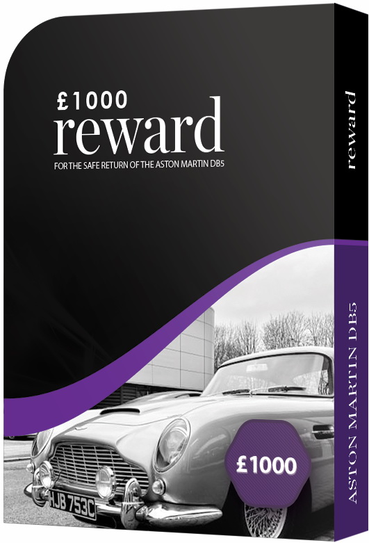 Help Find This Stolen 1965 Aston Martin DB5, Get A £1,000 Reward