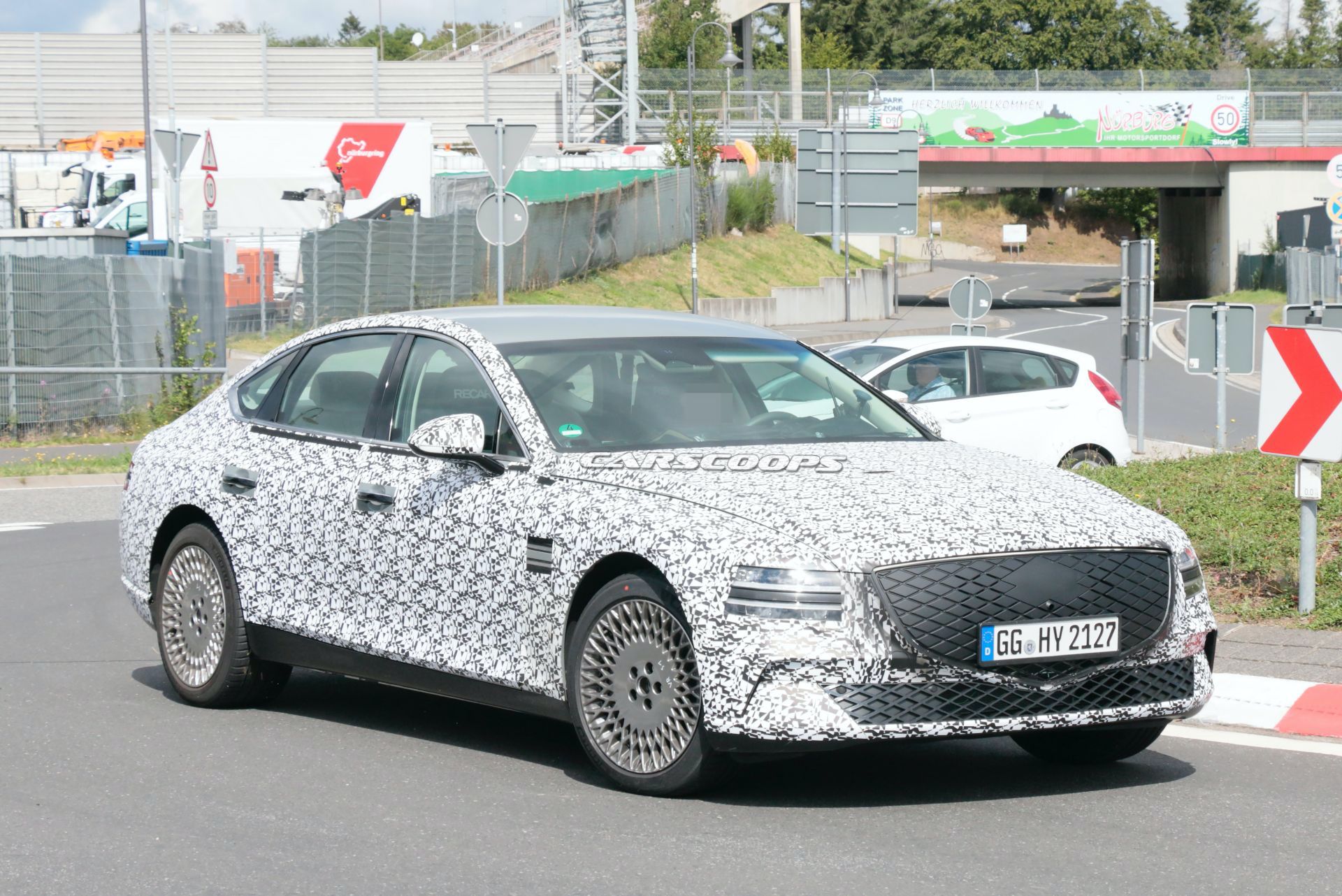 2022 Genesis eG80 EV Makes First Appearance, Is Expected Next Year With 310-Mile Range