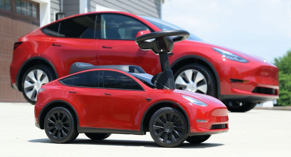  $100 Tesla Model Y Ride-On Toy Turns Kids Into Really Early Adopters