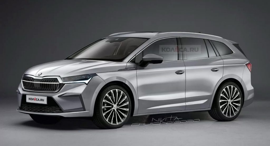  2021 Skoda Enyaq iV Rendered According To Official Sketches