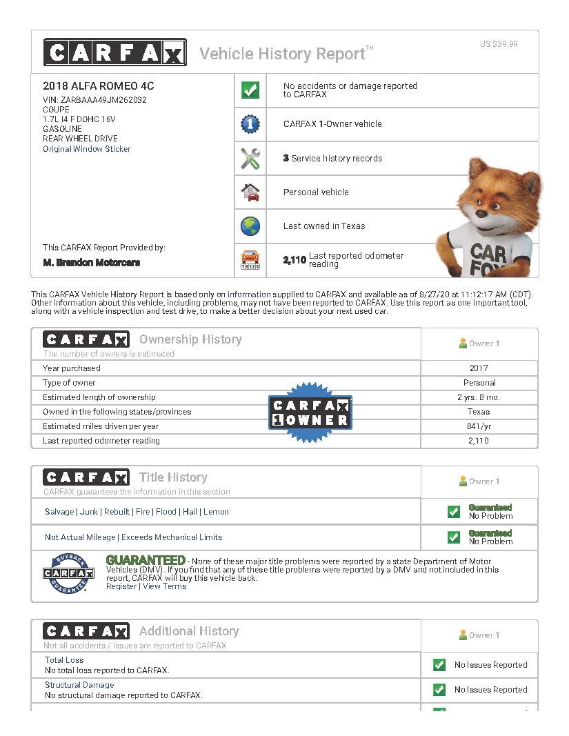 You Only Have A Few Days Left To Bid For This Immaculate Alfa Romeo 4C