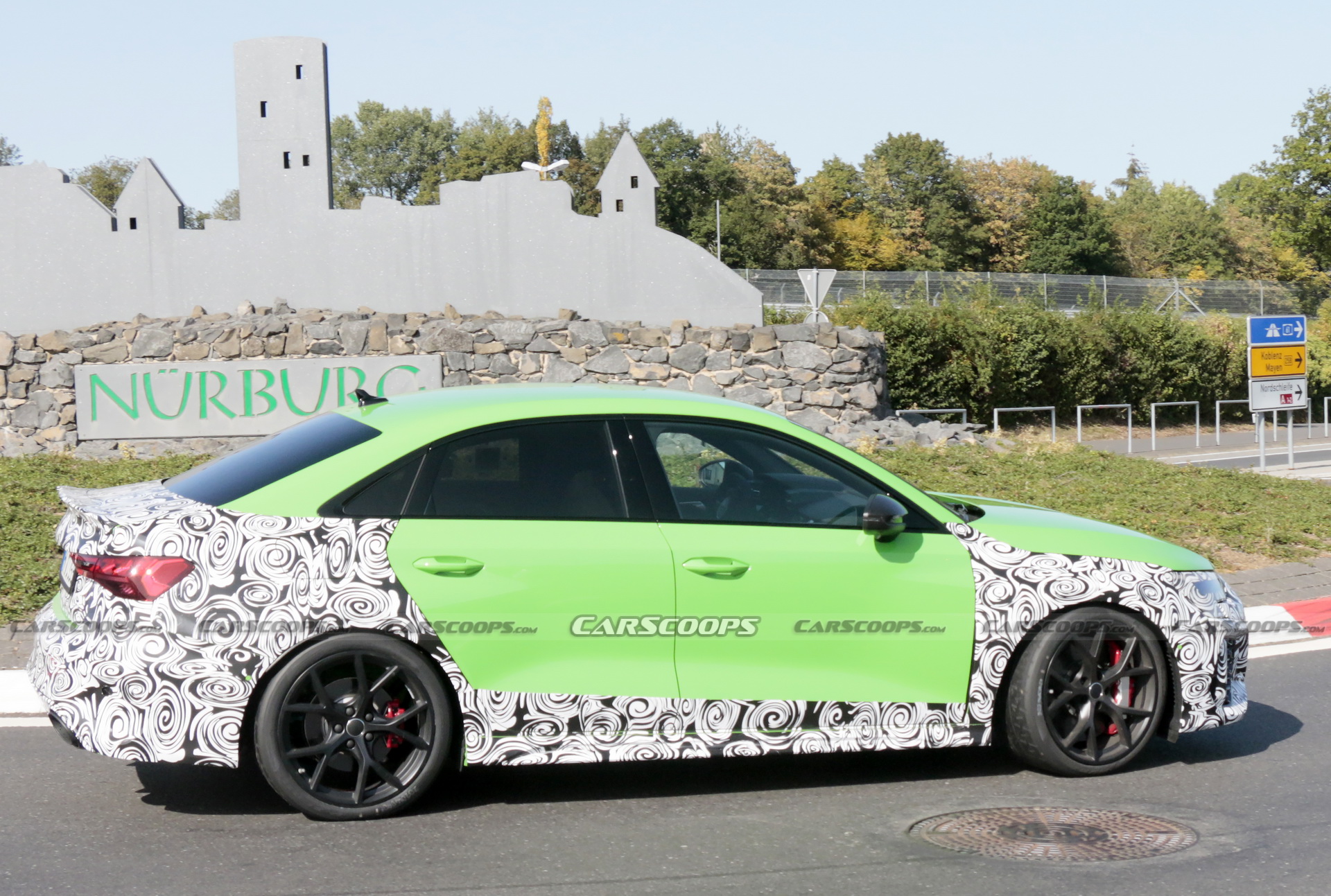 The 2021 Audi RS3 Sedan Shows More Skin, Looks Tasty In Lambo-Green
