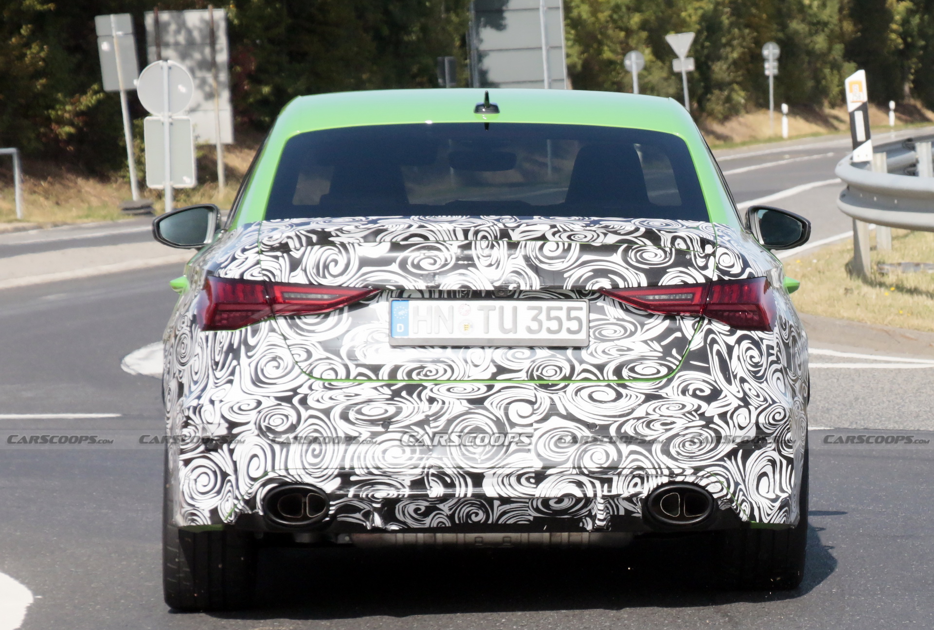 The 2021 Audi RS3 Sedan Shows More Skin, Looks Tasty In Lambo-Green