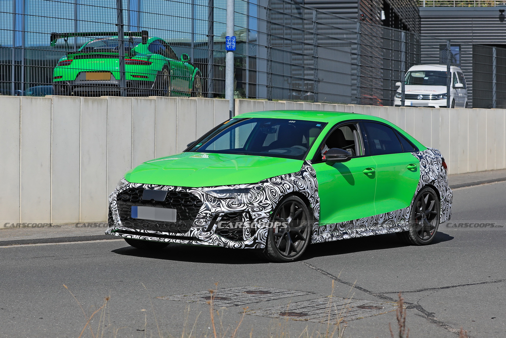 The 2021 Audi RS3 Sedan Shows More Skin, Looks Tasty In Lambo-Green