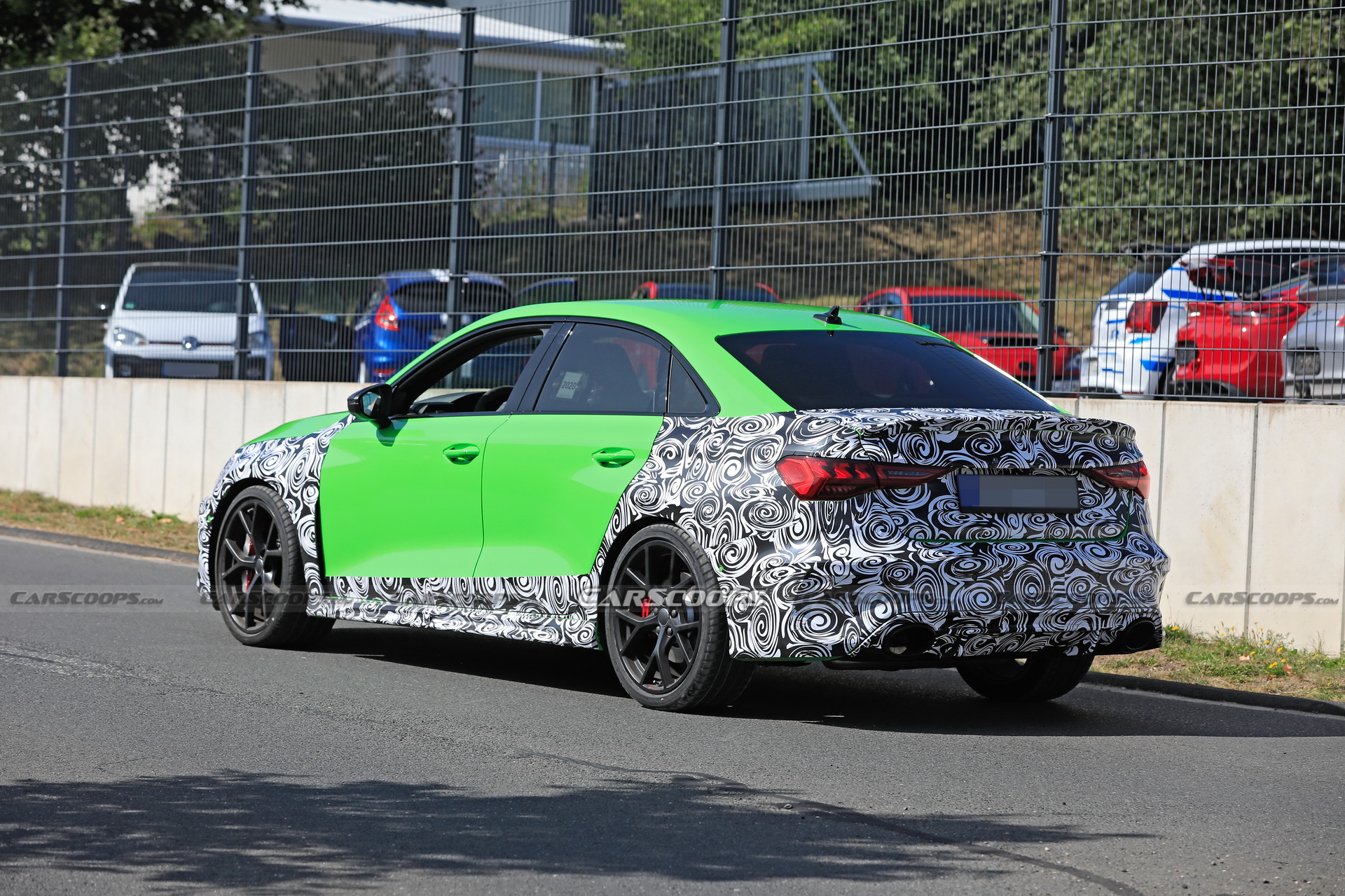 The 2021 Audi RS3 Sedan Shows More Skin, Looks Tasty In Lambo-Green