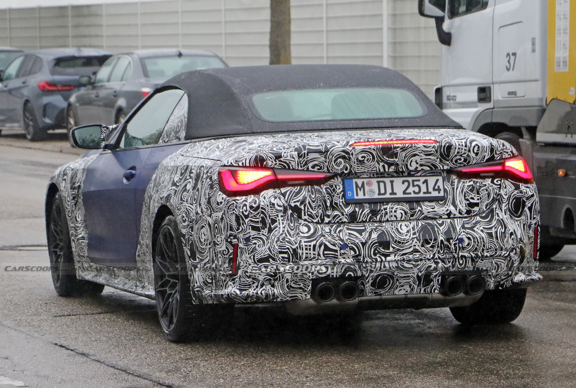 New 2021 BMW M4 Convertible Spied In Frozen Blue