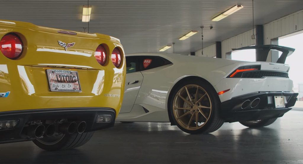 C6 Corvette ZR1 Is Too Much For A Lamborghini Huracan To Handle