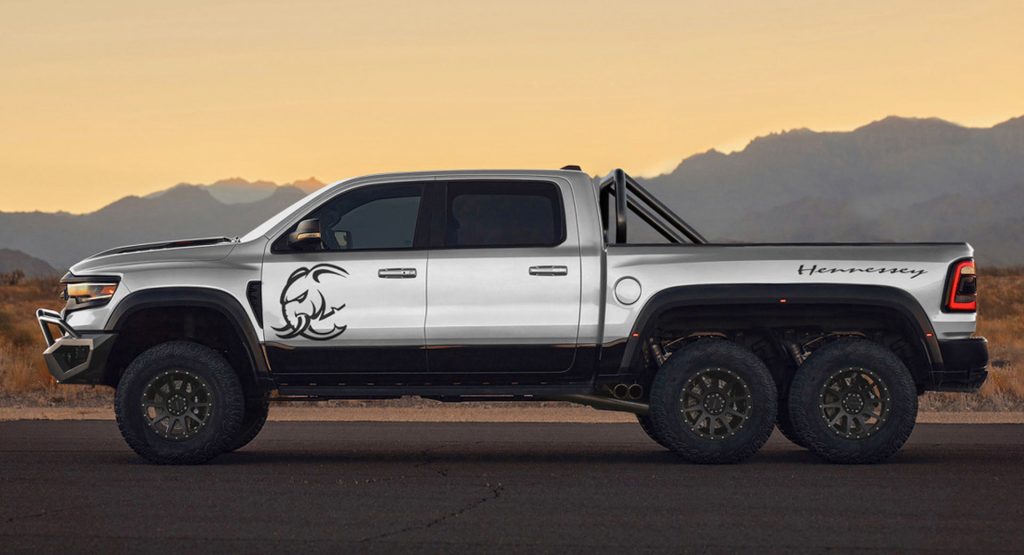 Hennessey’s Mammoth 6×6 Is A Six-Wheeled Ram TRX With A 1200+ HP Hellephant V8