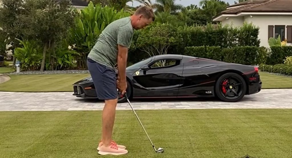 Pro Golfer Ian Poulter Shows Off His Skills Using A LaFerrari Aperta