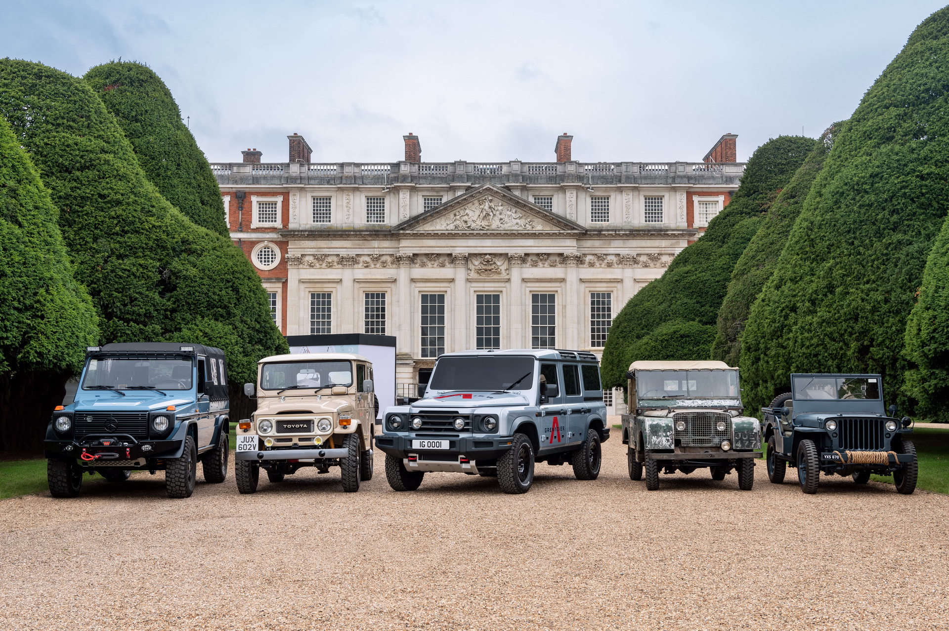 See The New Ineos Grenadier Next To Classic Toyota FJ40, Willys Jeep And Mercedes G-Class