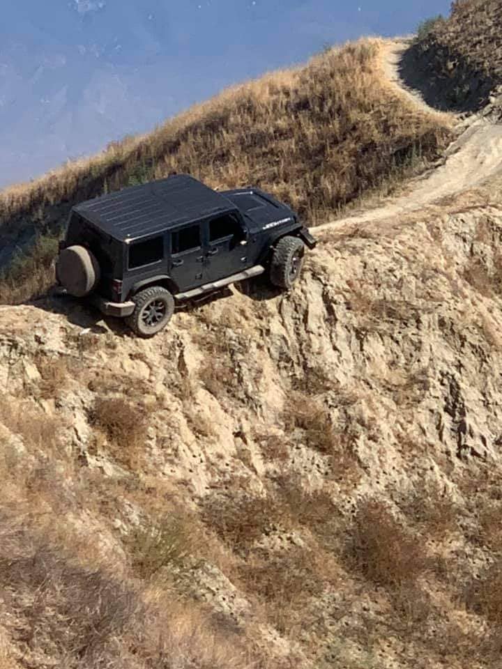 Is This Another Jeep Thing? Wrangler Found Abandoned Hanging Off A Californian Cliff