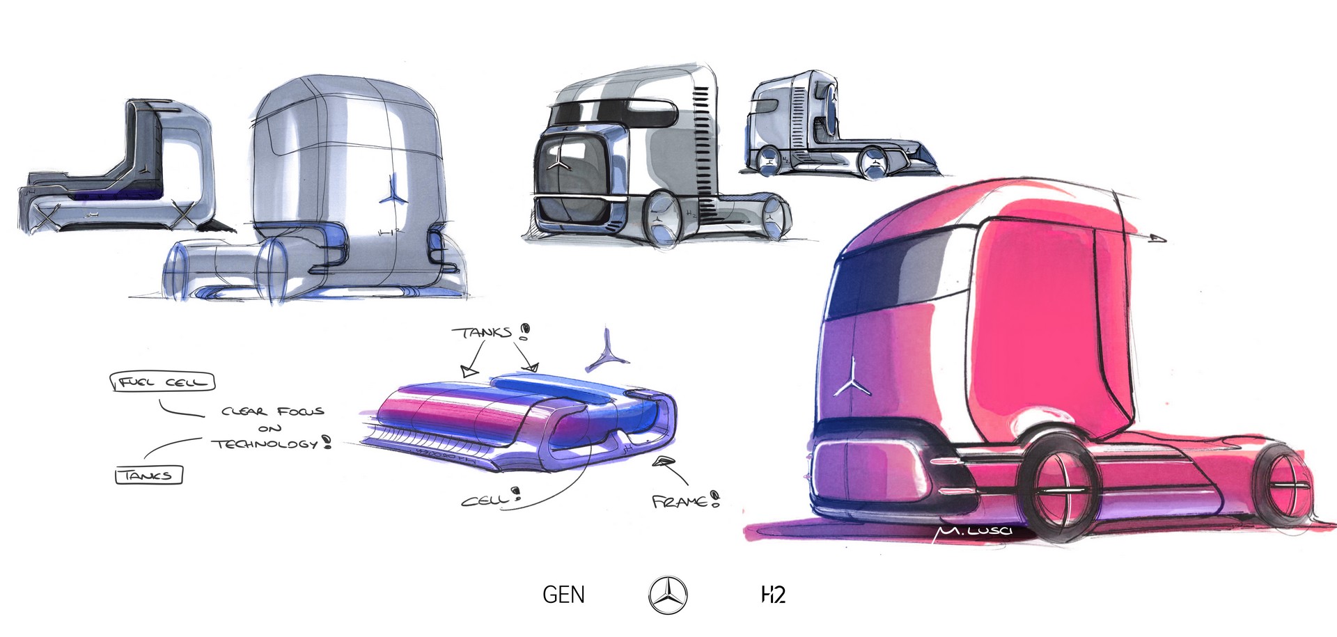 New Mercedes-Benz GenH2 Fuel-Cell Semi Concept Previews Production Model Coming Soon