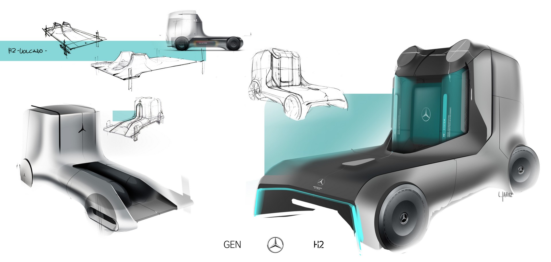 New Mercedes-Benz GenH2 Fuel-Cell Semi Concept Previews Production Model Coming Soon