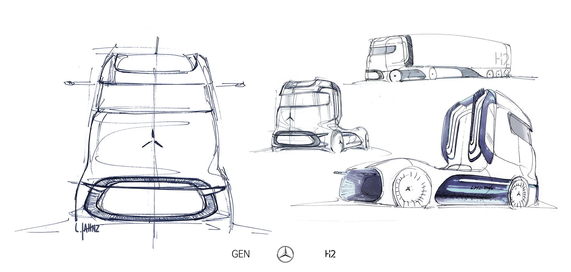 New Mercedes-Benz GenH2 Fuel-Cell Semi Concept Previews Production Model Coming Soon