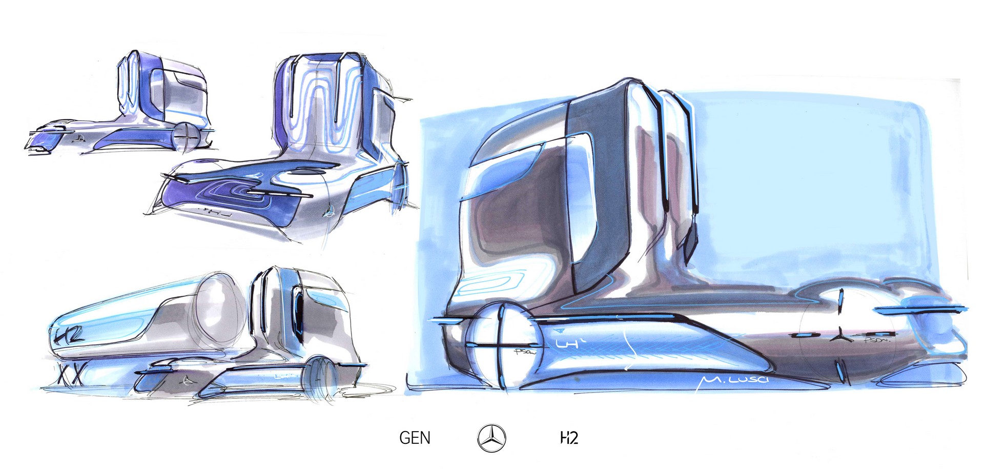 New Mercedes-Benz GenH2 Fuel-Cell Semi Concept Previews Production Model Coming Soon