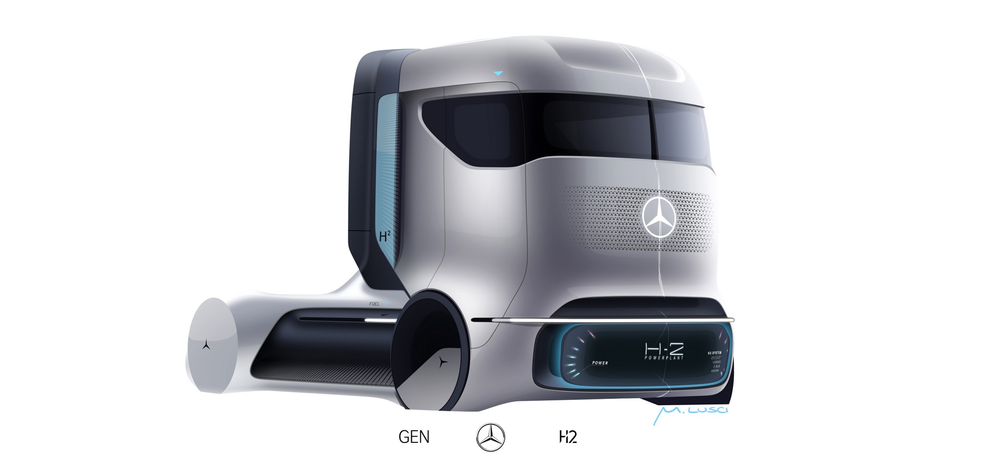 New Mercedes-Benz GenH2 Fuel-Cell Semi Concept Previews Production Model Coming Soon