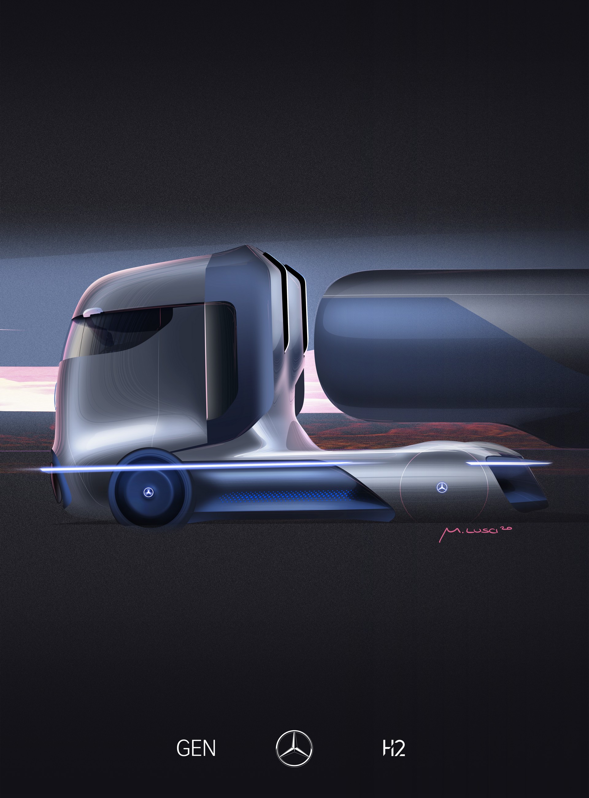 New Mercedes-Benz GenH2 Fuel-Cell Semi Concept Previews Production Model Coming Soon