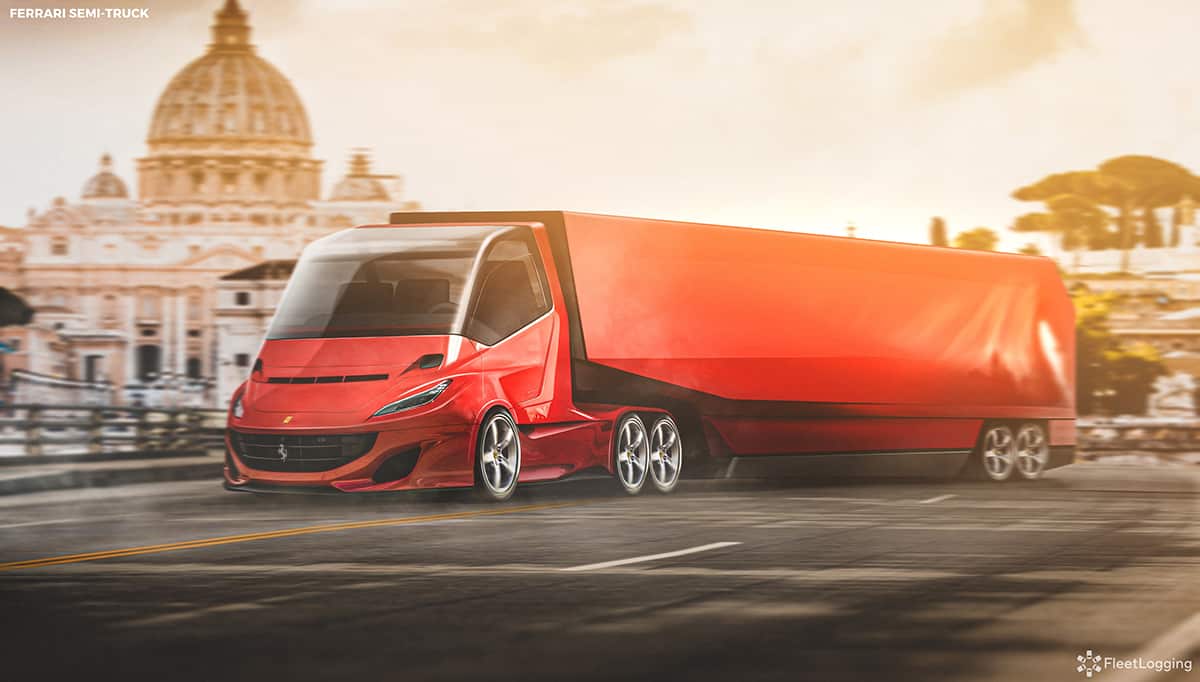 This Is What Semi-Trucks From The World’s Leading Supercar Makers Could Look Like