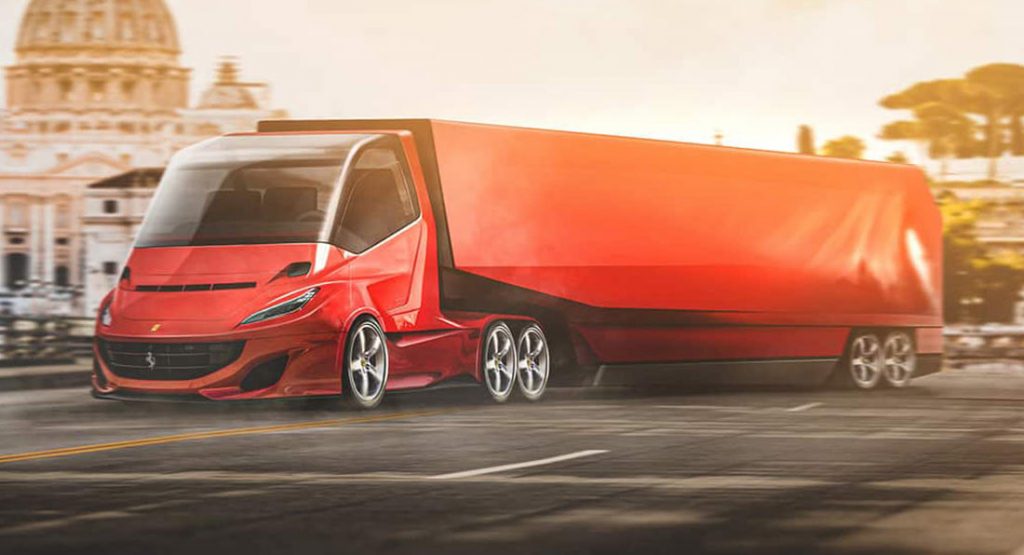  This Is What Semi-Trucks From The World’s Leading Supercar Makers Could Look Like