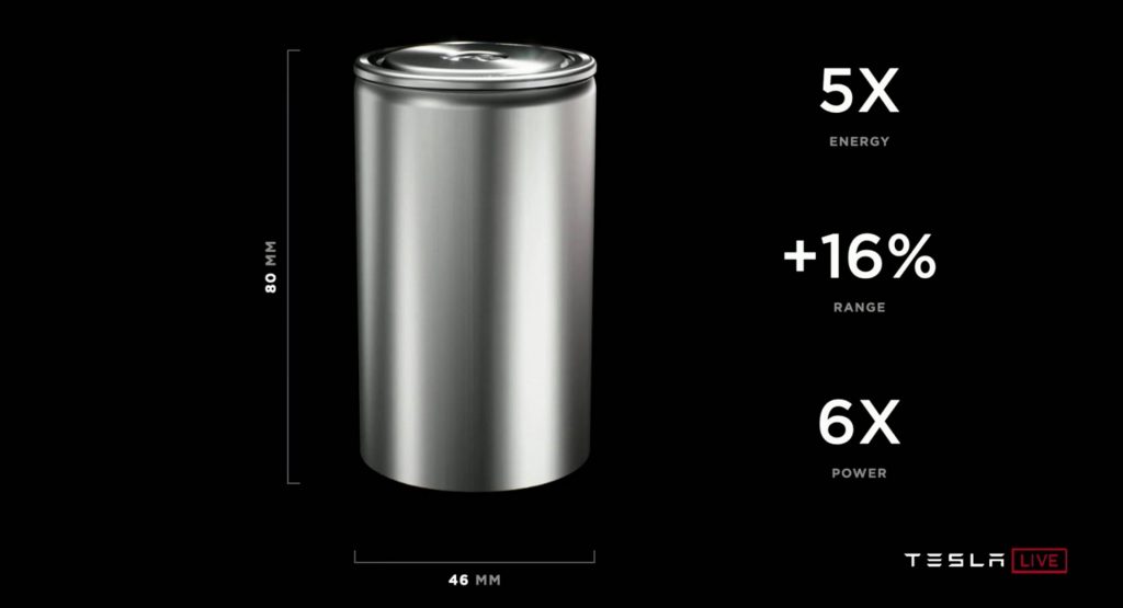  Tesla Unveils ‘Tabless’ Battery Cells To Improve EV Range