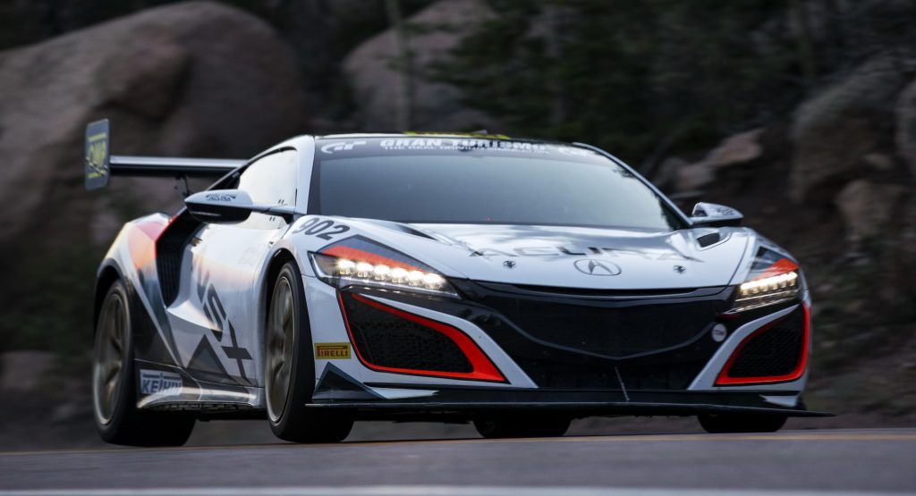  Acura NSX Sets New Hybrid Production Car Record At Pikes Peak