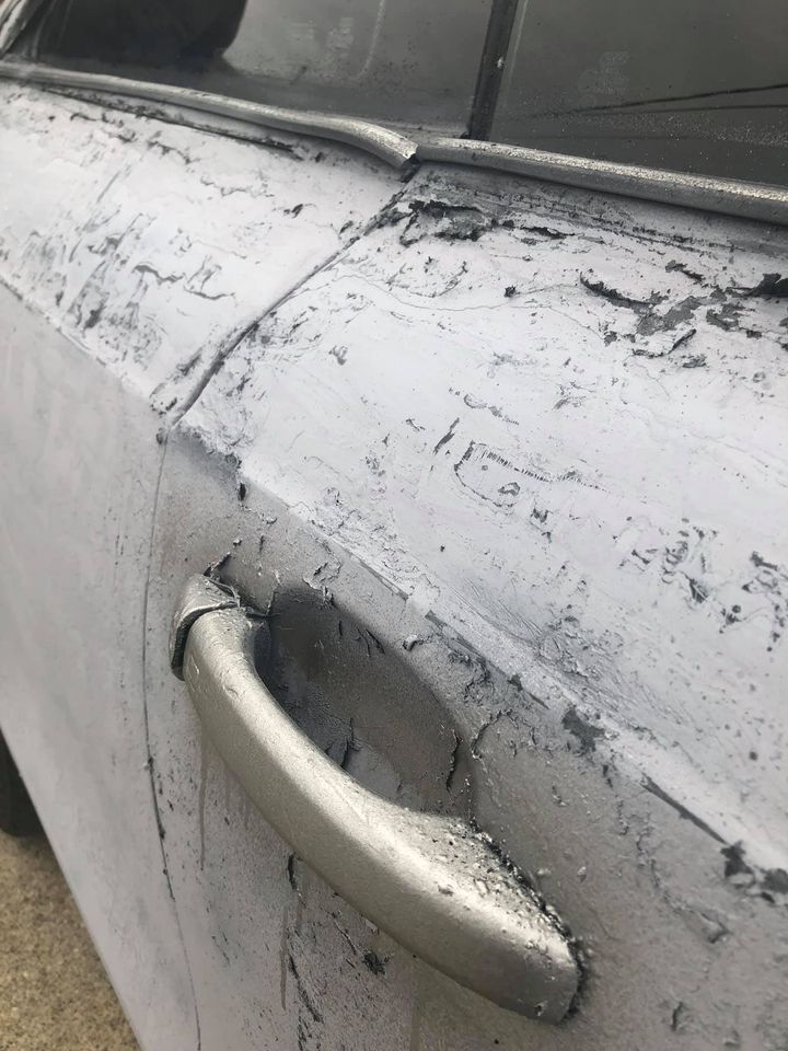 Oh, The Horror! Audi A5 Coupe Was Plasti-Dipped And Then Covered In Paint Stripper