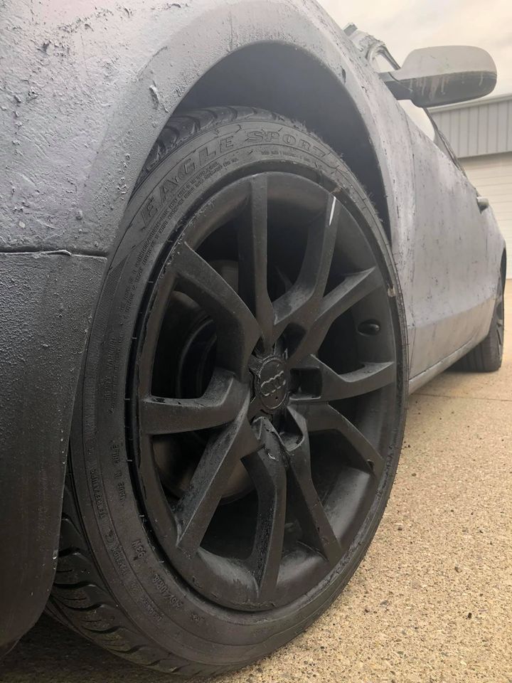 Oh, The Horror! Audi A5 Coupe Was Plasti-Dipped And Then Covered In Paint Stripper