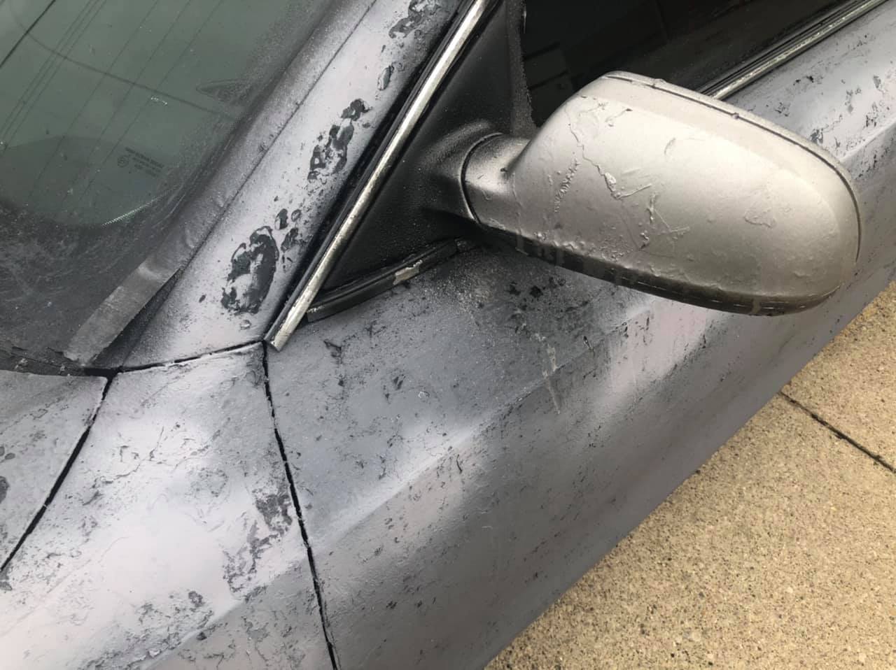 Oh, The Horror! Audi A5 Coupe Was Plasti-Dipped And Then Covered In Paint Stripper
