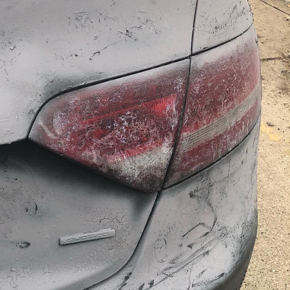 Oh, The Horror! Audi A5 Coupe Was Plasti-Dipped And Then Covered In Paint Stripper