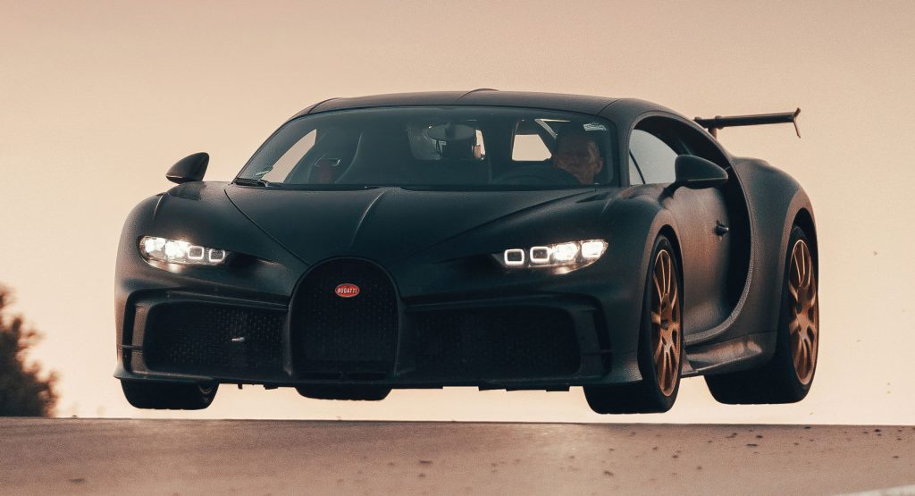 Bugatti Chiron Pur Sport Goes Airborne At Nardo During Track Testing