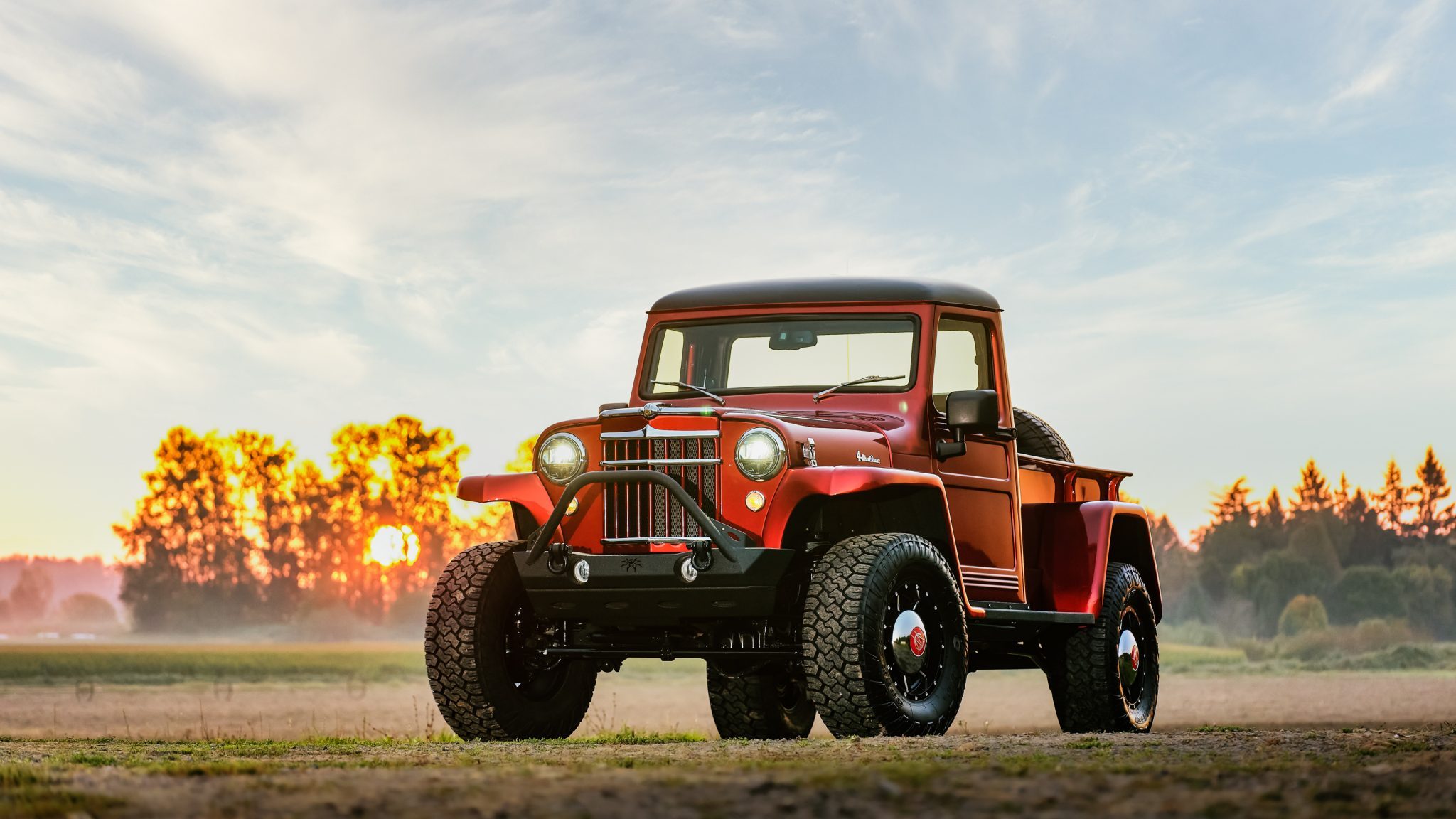 This 1955 Willys Pickup Has The Chassis And Drivetrain Of A 2014 Wrangler