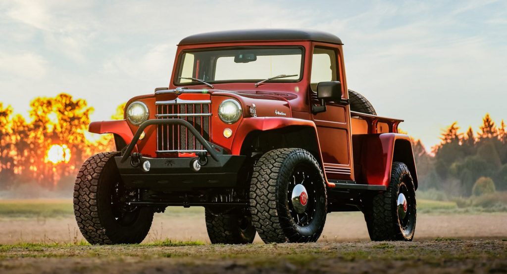  This 1955 Willys Pickup Has The Chassis And Drivetrain Of A 2014 Wrangler