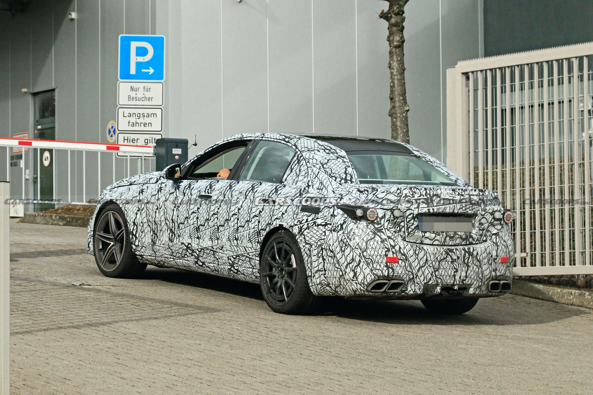 Muscled Up 2022 Mercedes-AMG C63 Makes Spy Debut With Mystery Powertrain