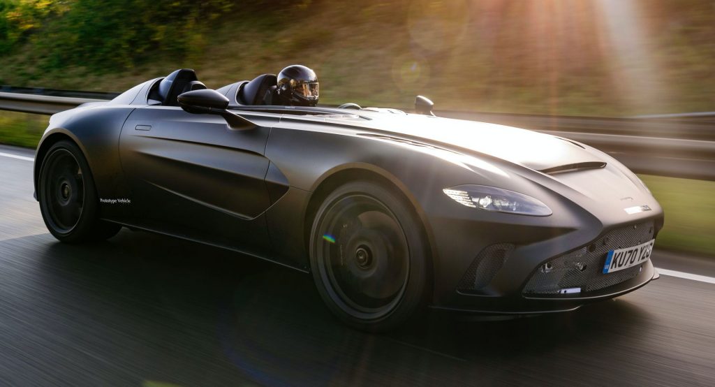 Aston Martin Shows New V12 Speedster In Matte Black As Prototype Makes Dynamic Debut
