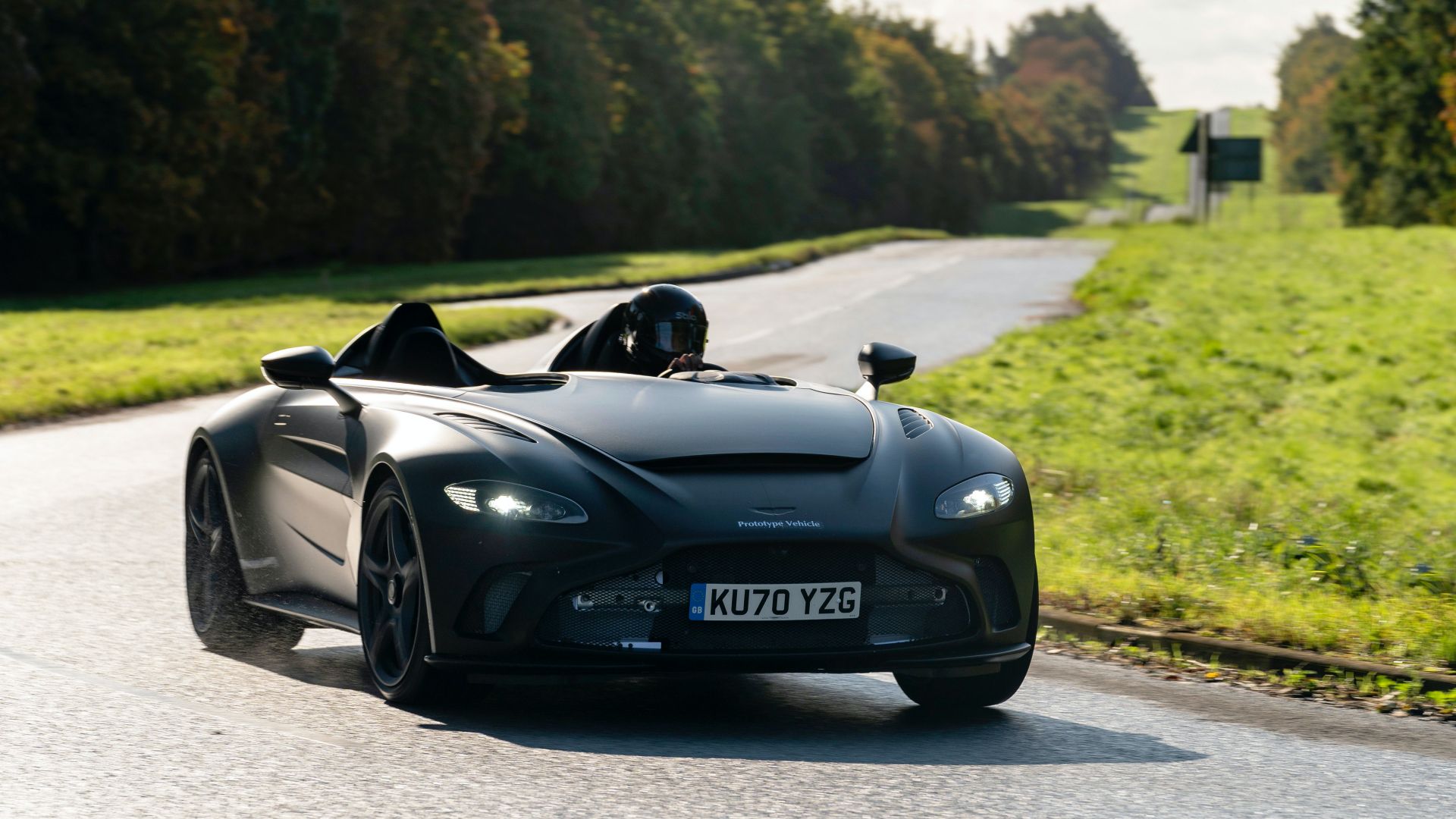 Aston Martin Shows New V12 Speedster In Matte Black As Prototype Makes Dynamic Debut
