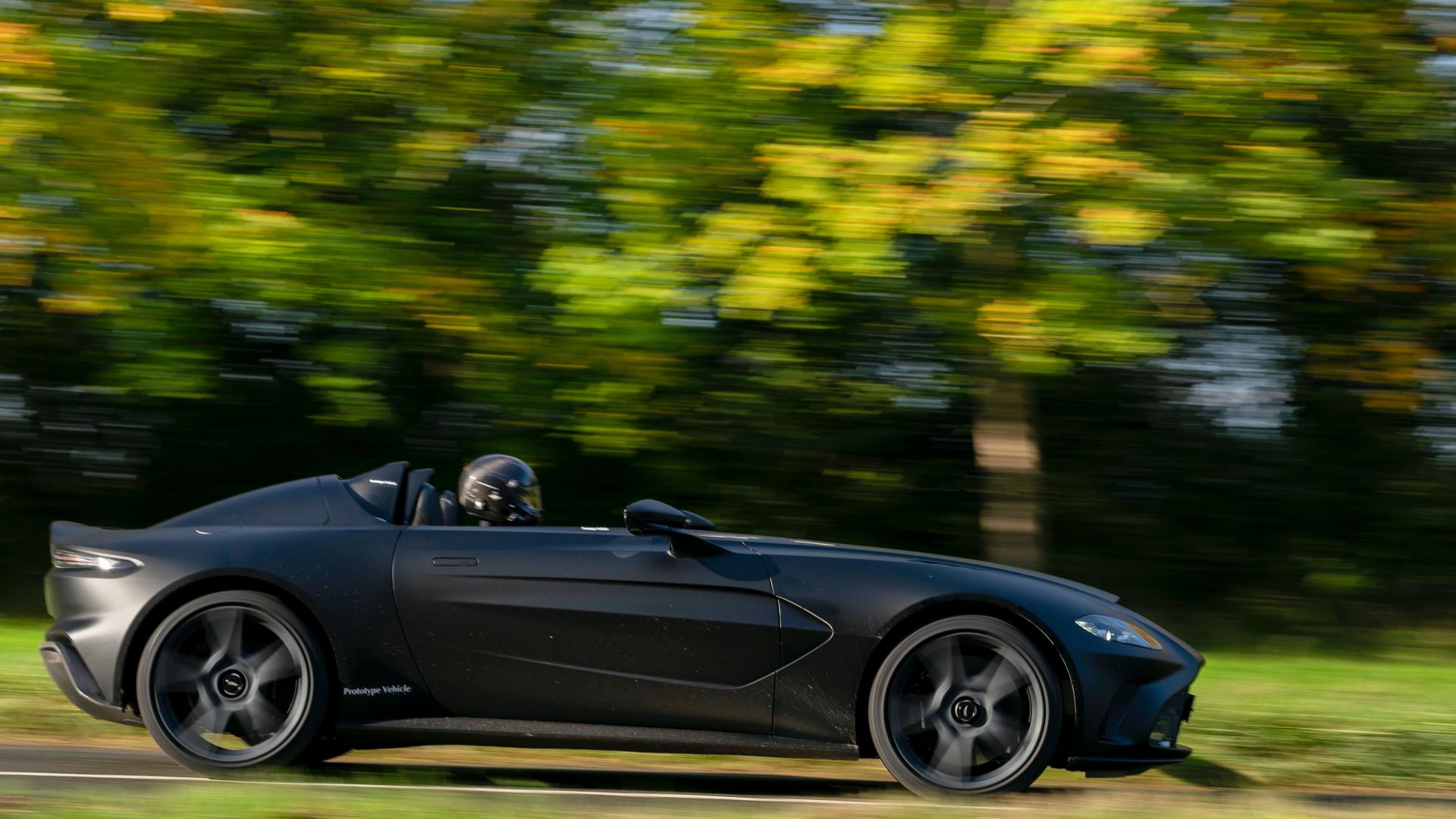 Aston Martin Shows New V12 Speedster In Matte Black As Prototype Makes Dynamic Debut