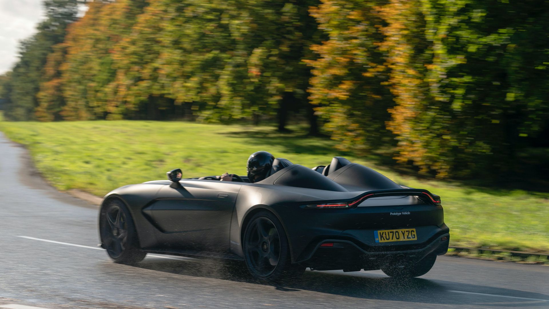 Aston Martin Shows New V12 Speedster In Matte Black As Prototype Makes Dynamic Debut