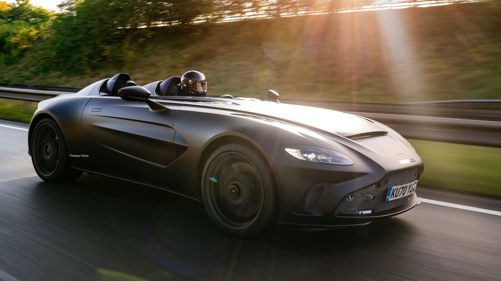 Aston Martin Shows New V12 Speedster In Matte Black As Prototype Makes Dynamic Debut