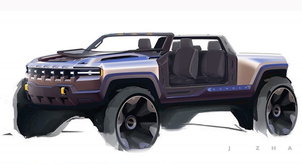  GMC Hummer EV Sketches Show What Could Have Been