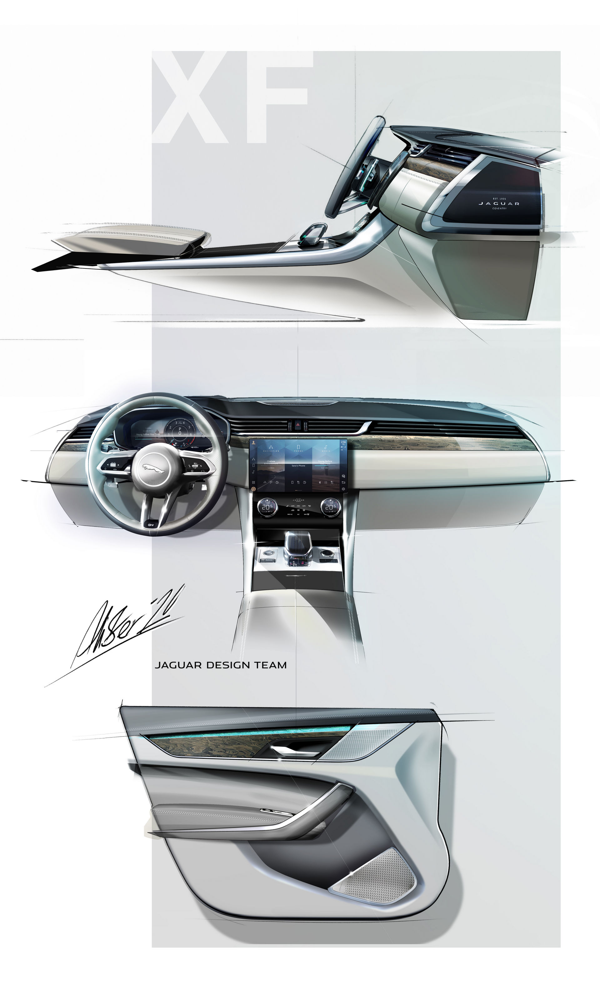 Jaguar XF Updated For 2021 With Revised Styling, A New Interior And Two Four-Cylinder Engines