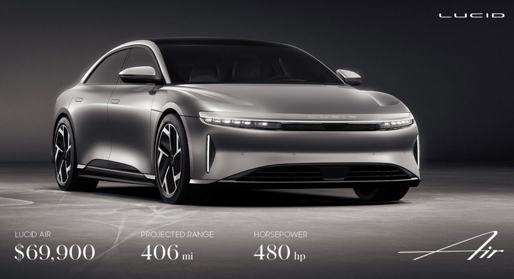  Entry-Level 2022 Lucid Air Priced From $77,400 And Has 480 HP
