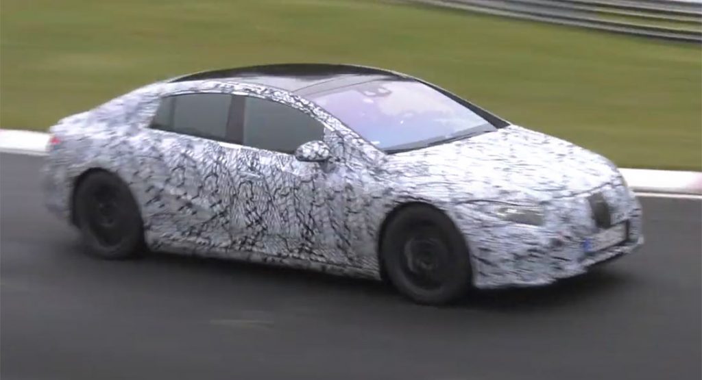  Watch The Mercedes EQS Electric Luxury Sedan Being Tested At The Nurburgring