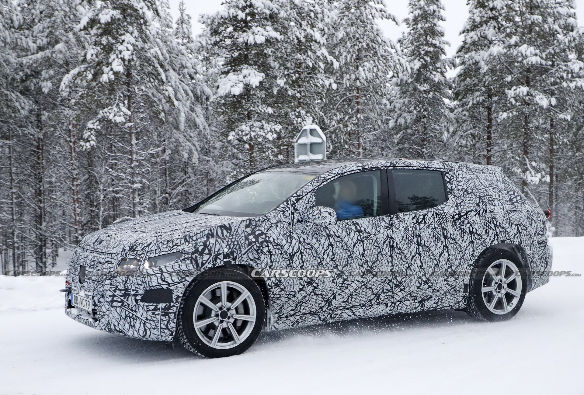 New Mercedes EQS Range-Topping Electric SUV Spied Inside And Out